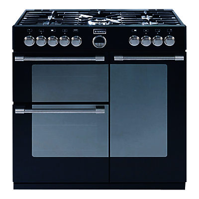 Stoves Sterling 900DFT Dual Fuel Range Cooker, Black